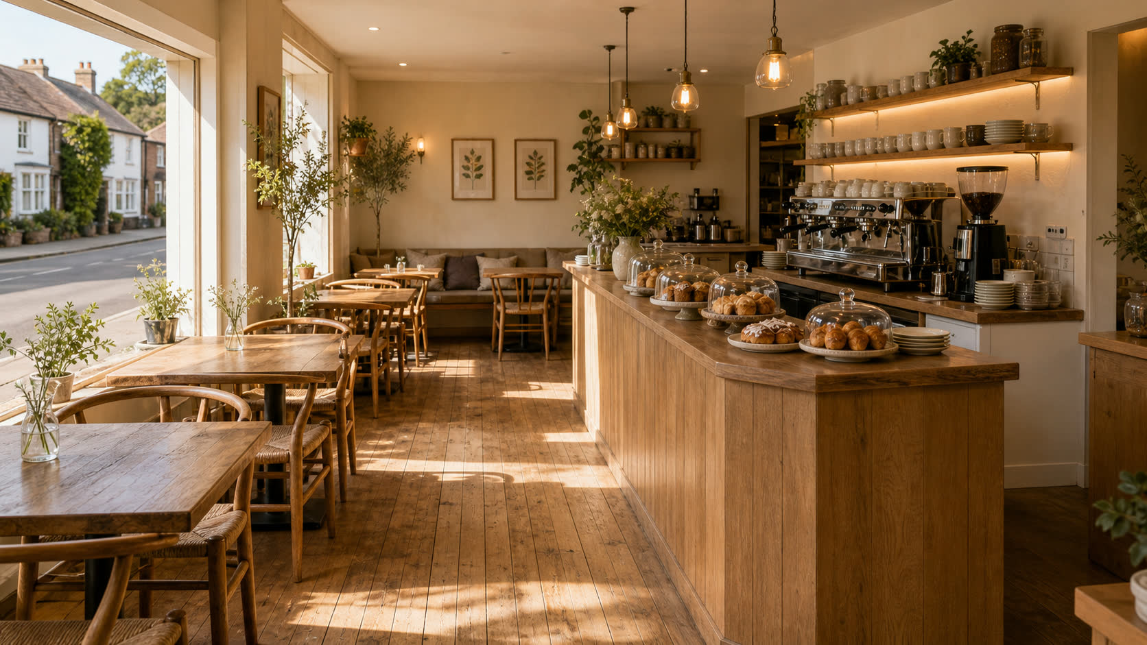 Warm interior of sennick at evening service.